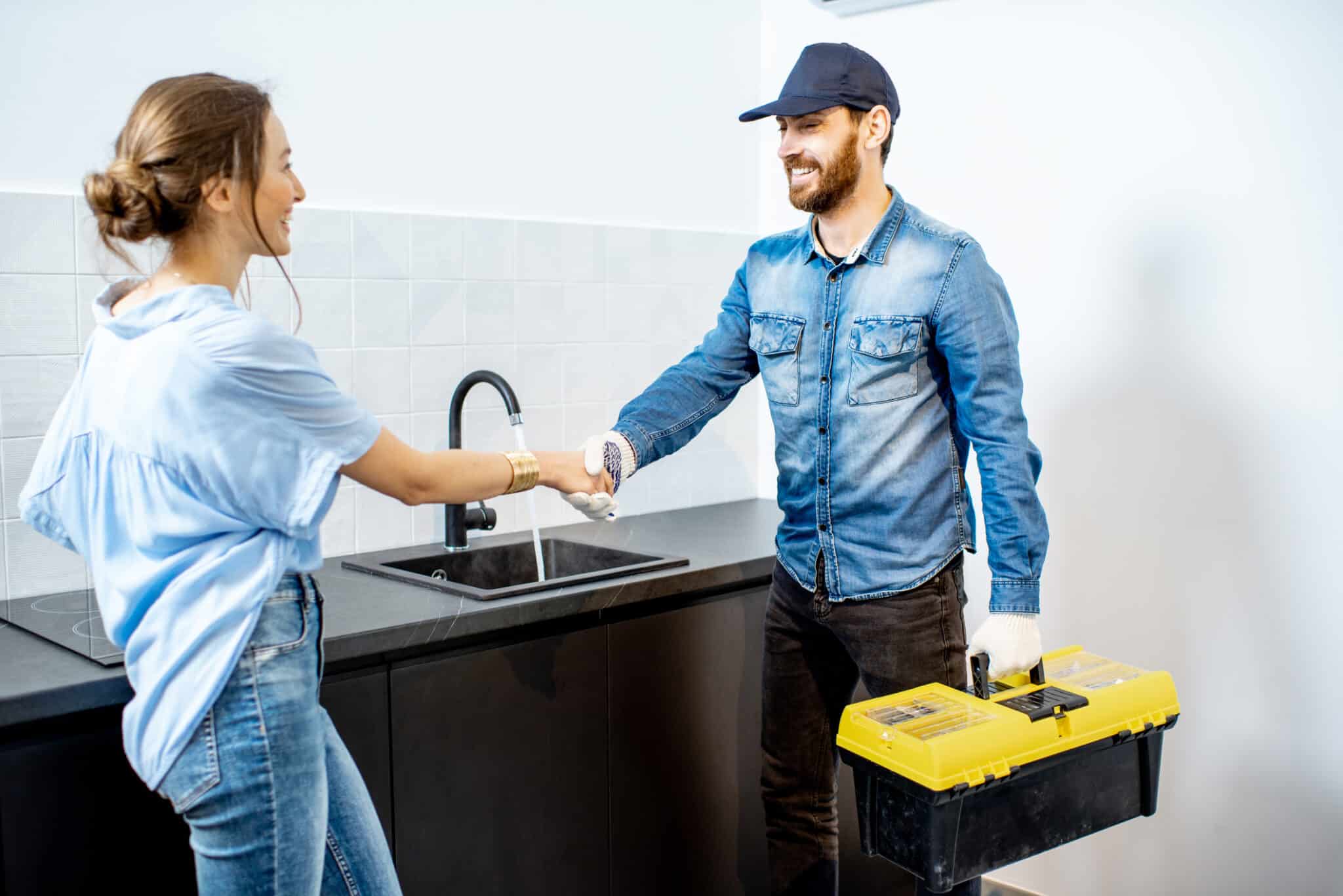 Home repair service concept, Plumbing System Upgrade.