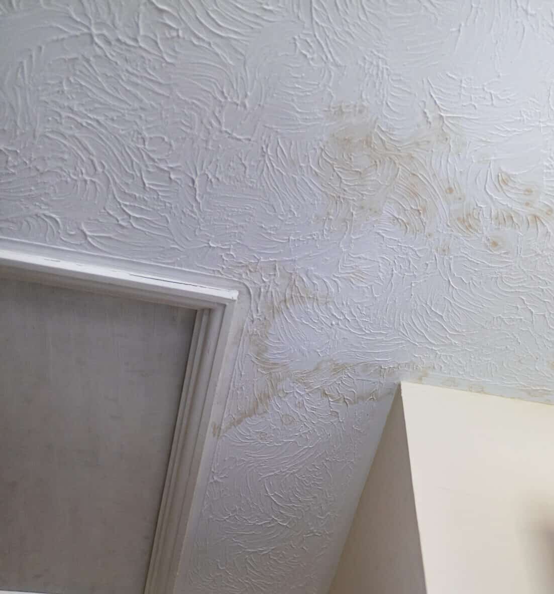 Water leak ceiling, Plumbing Inspection.