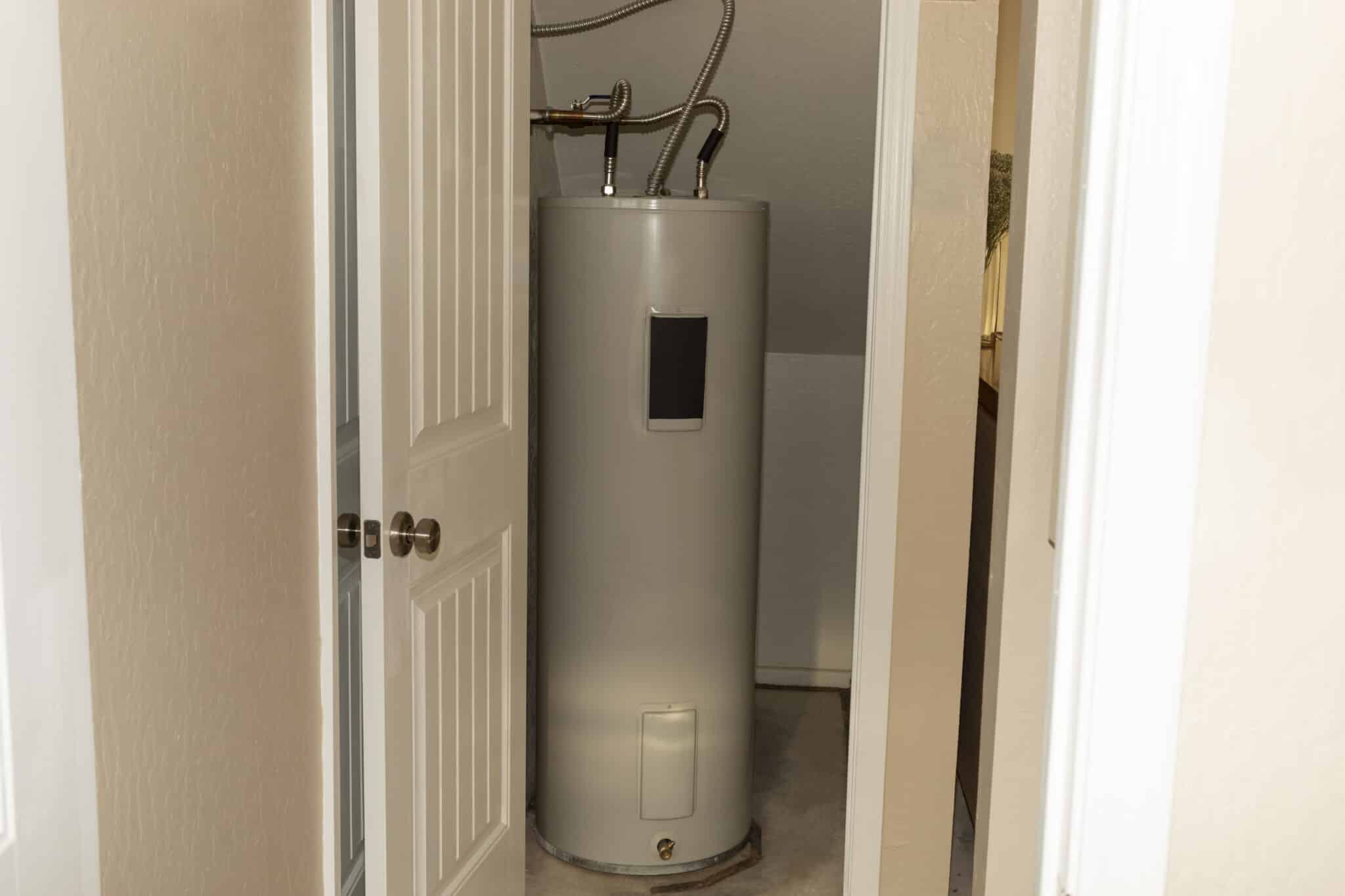 Water Tank in Storehouse, Heat pump water heater.