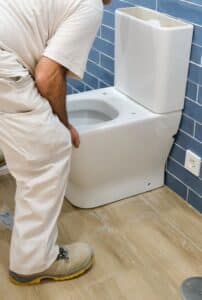 Toilet flange repair.