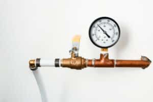 Water pressure balancing for quieter plumbing lines.