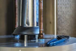 Anode rod replacement extends water heater life.