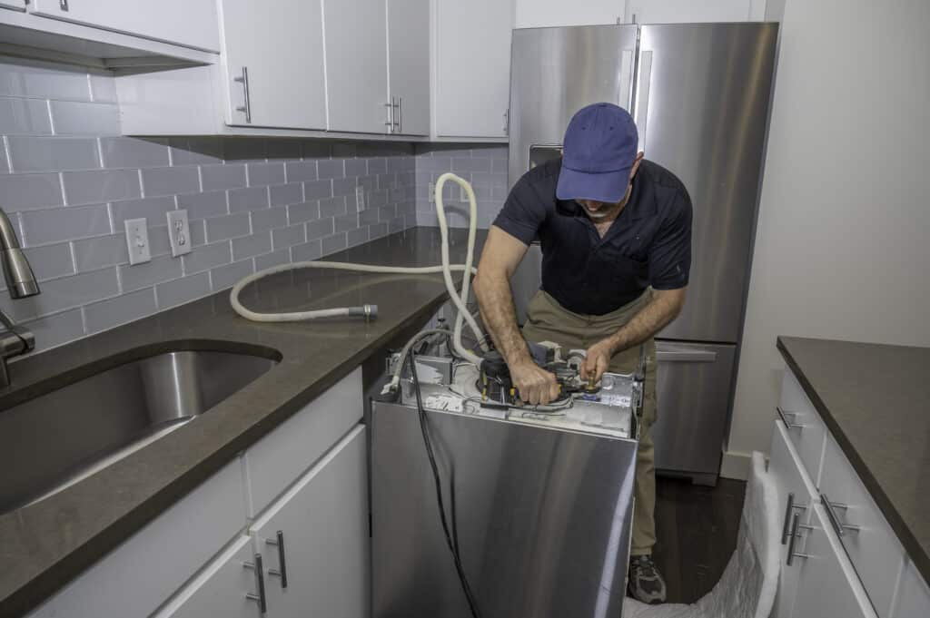 Dishwasher hookup done right in Knoxville.