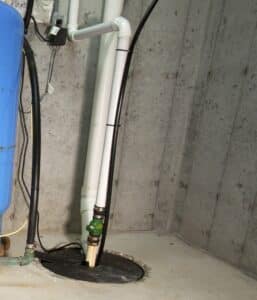 Ejector pump repair to stop basement backups.