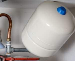 Expansion tank install for stable home water pressure.