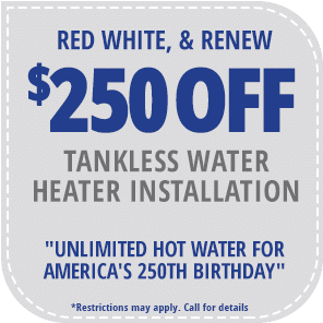Home 2 $250 Off tankless water heater installation